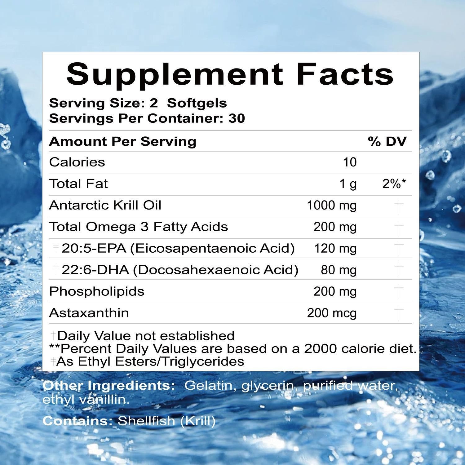 DEZEN Krill Oil Softgels with Omega-3 60 Count – Heart & Brain Support