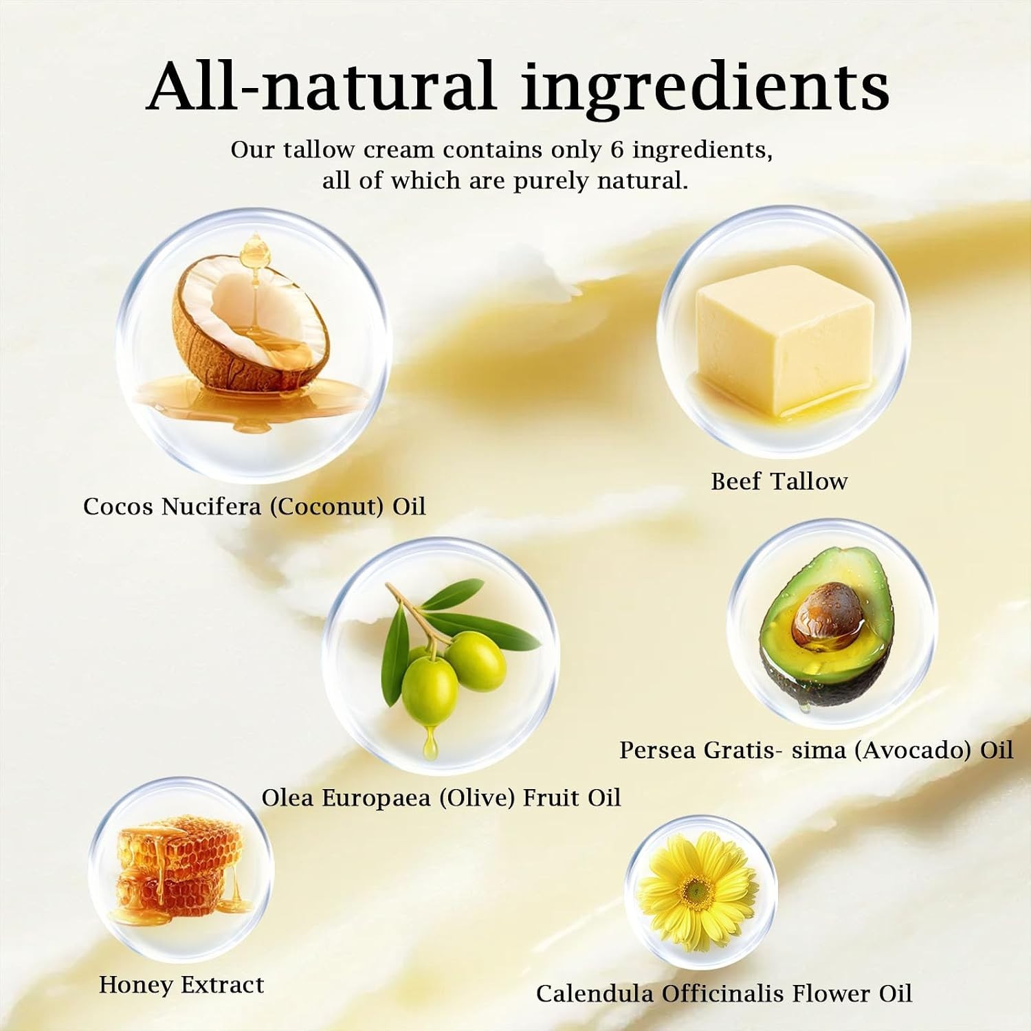Natural Skin Repair Balm – 100% Grass Fed Beef Tallow & Hydrating Oils, 8.15 oz