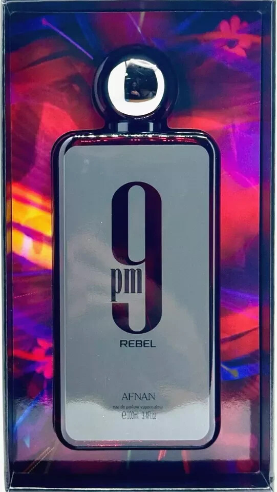 Afnan 9 PM Rebel Eau De Parfum Spray For Men 3.4 Oz / 100 ml Brand New!!!