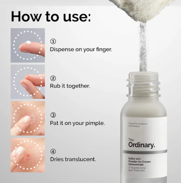 NIB 100% Authentic The Ordinary Sulfur 10% Concentrate Acne Spot Treatment, 5 g