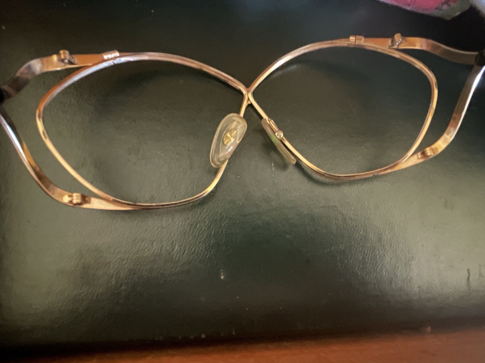 Christian Dior Vintage Gold Rimmed Eye Glasses Frames Model 2056