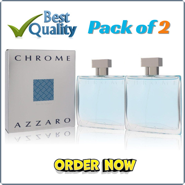 Pack of 2 CHROME by Loris Azzaro for Men Cologne 3.3 oz / 3.4 oz EDT New in Box