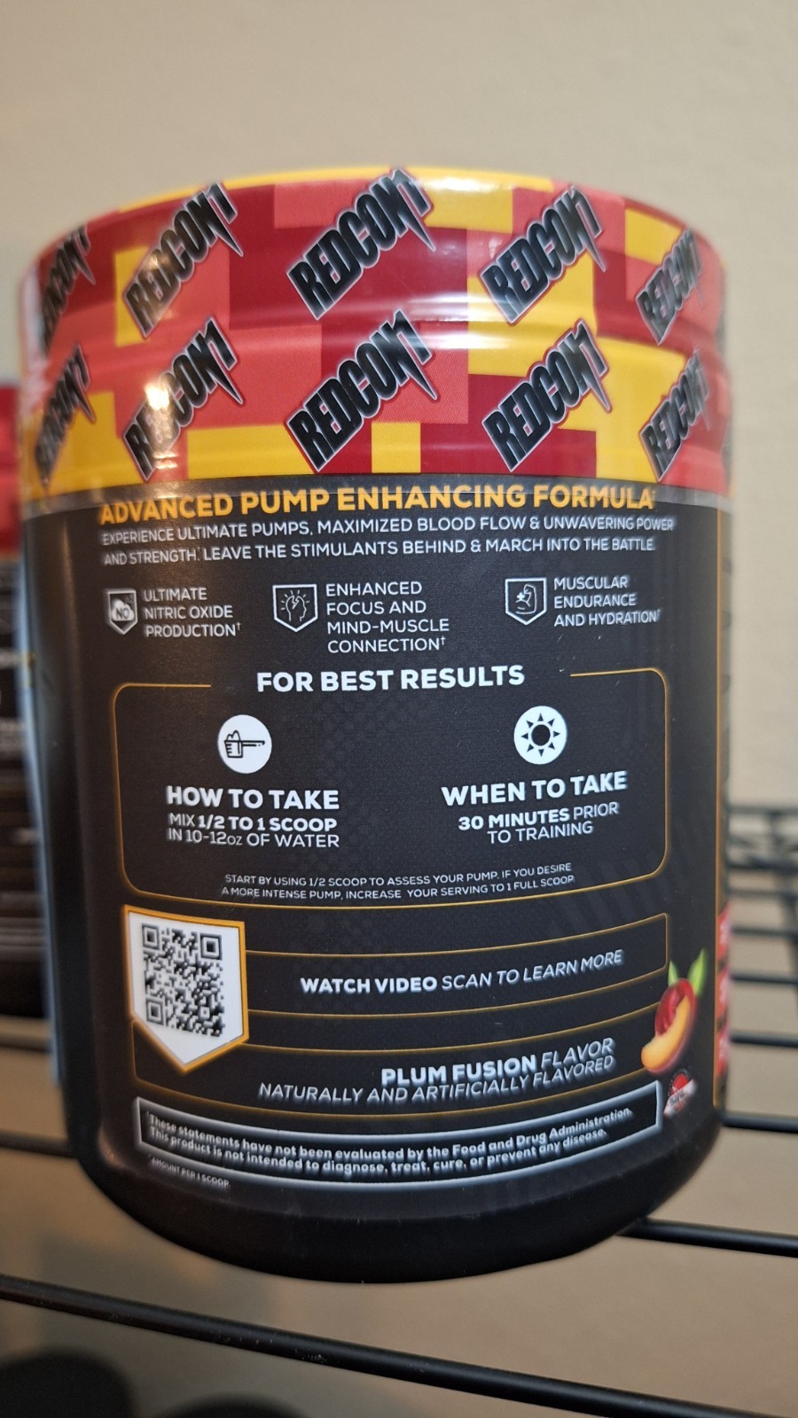 REDCON1 Total War PUMP Stimulant-free Preworkout,Plum Fusion,40 Serv,07/2027✨