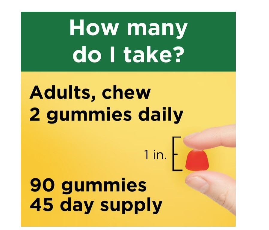 2 PACK Extra Strength Vitamin D3 5000 IU (125 Mcg) per Serving Gummies, 90 Count
