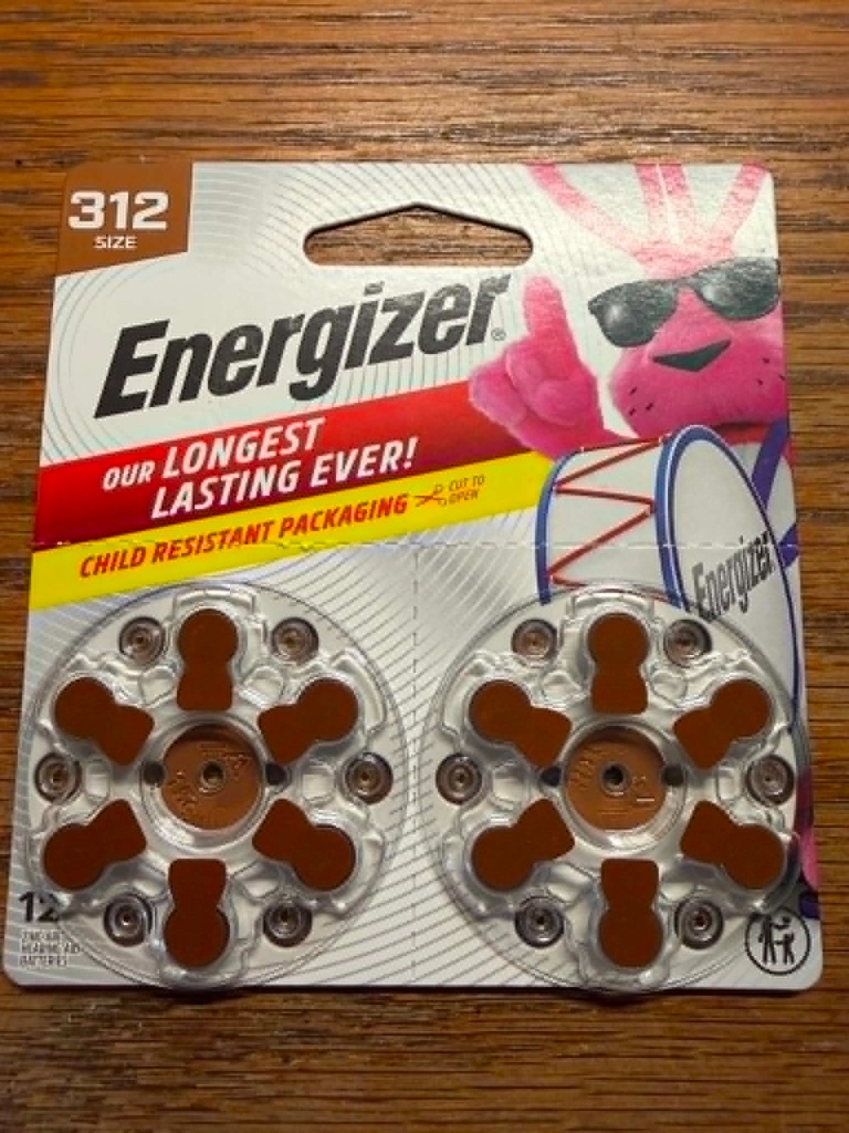 24 Count 2 12-packs ENERGIZER 312 1.45V Hearing Aid Battery Exp 09/2029