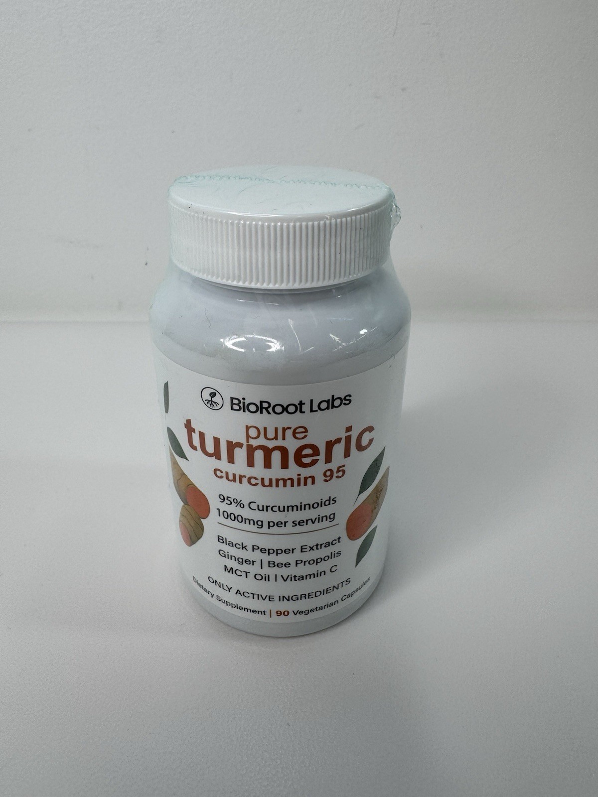 BioRoot Labs Turmeric Curcumin Supplement 1,000mg 95% Curcuminoids 90 pills 2028