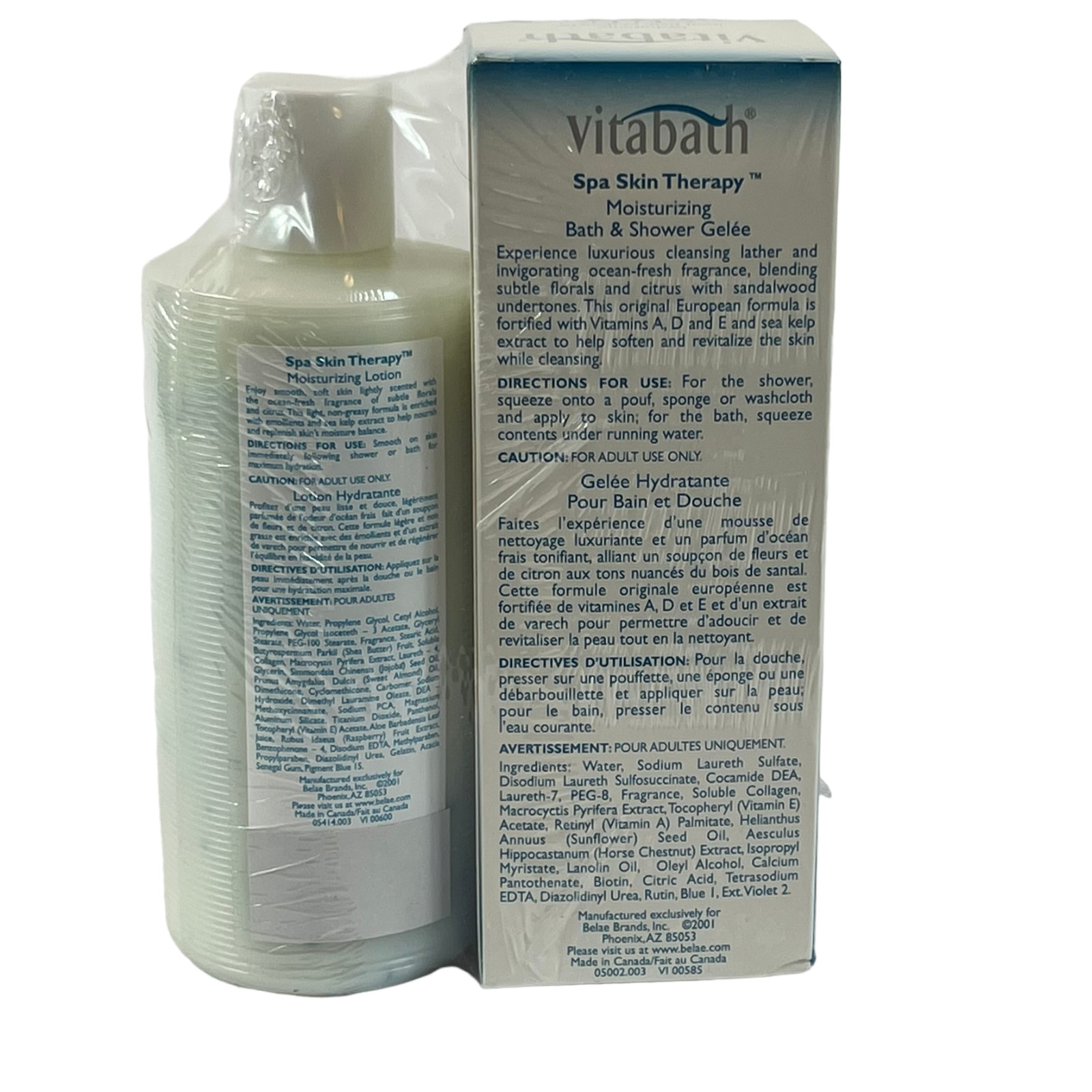 Vitabath Spa Skin Therapy Shower Gel & Moisturizing Lotion 2 Pack 10.5 Oz Gelee