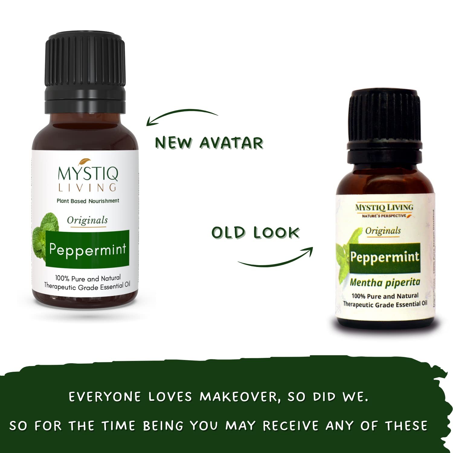 Mystiq Living Peppermint Essential Oil For Skin And Hair 15ml