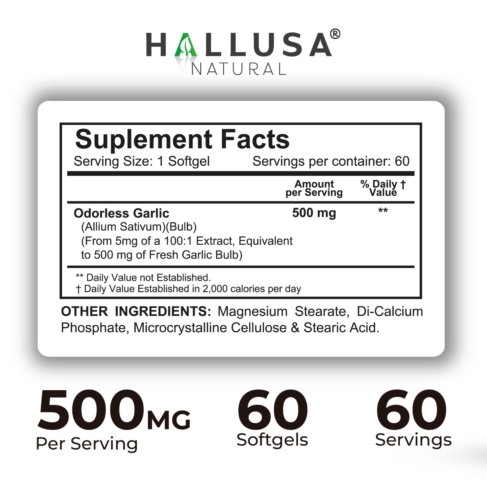 GARLIC ODORLESS Heart Health & Cardiovascular Support – Cholesterol High 60 soft