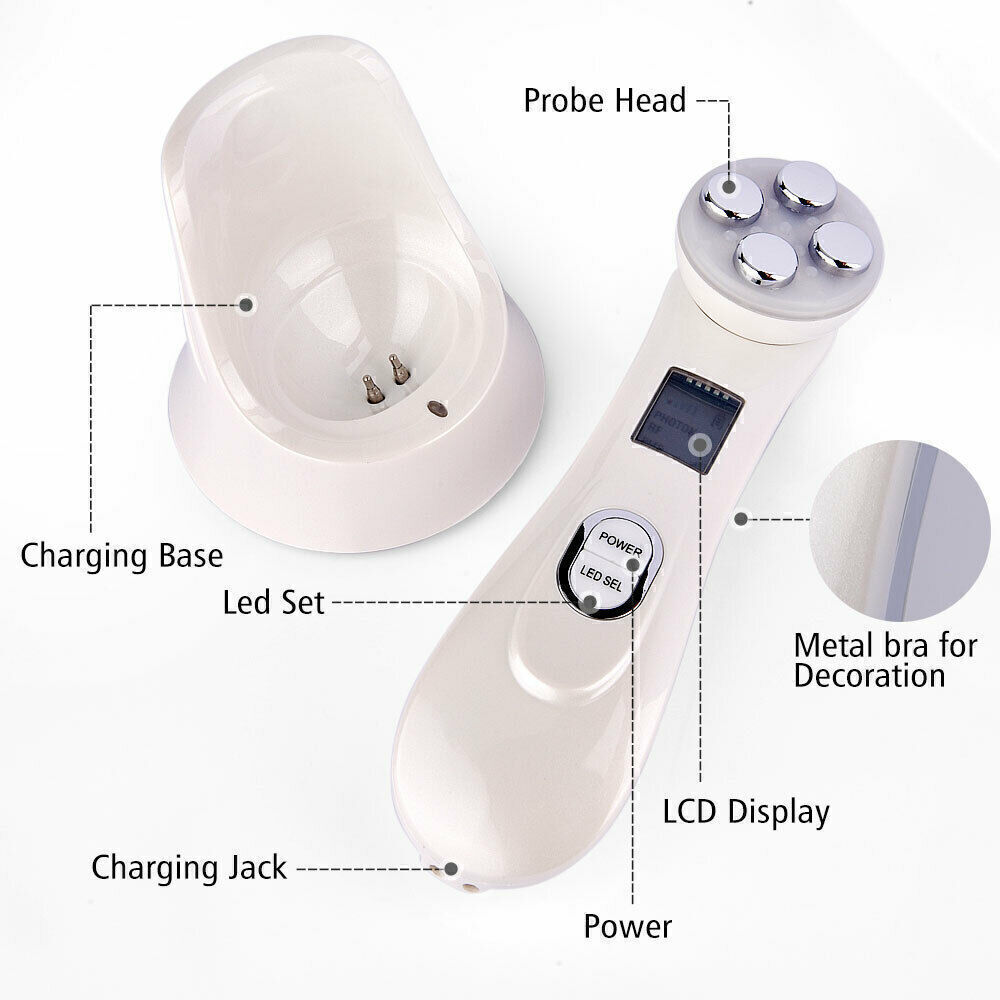 5 In 1 LED RF EMS Photon Therapy Rejuvenation Beauty Skin Care Spa Face Device