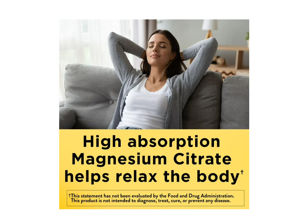 2 PACK High Absorption Magnesium Citrate 200 Mg per Serving Gummies, 64 Count