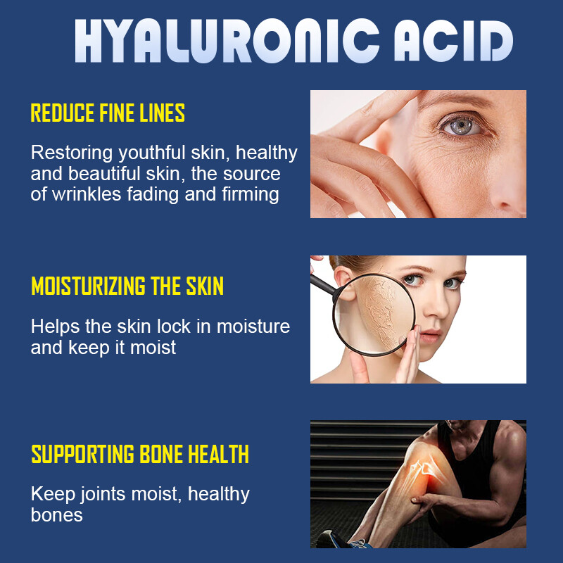 Hyaluronic Acid Anti Aging Hydrating Capsules Wrinkles Fine Lines Joint Health