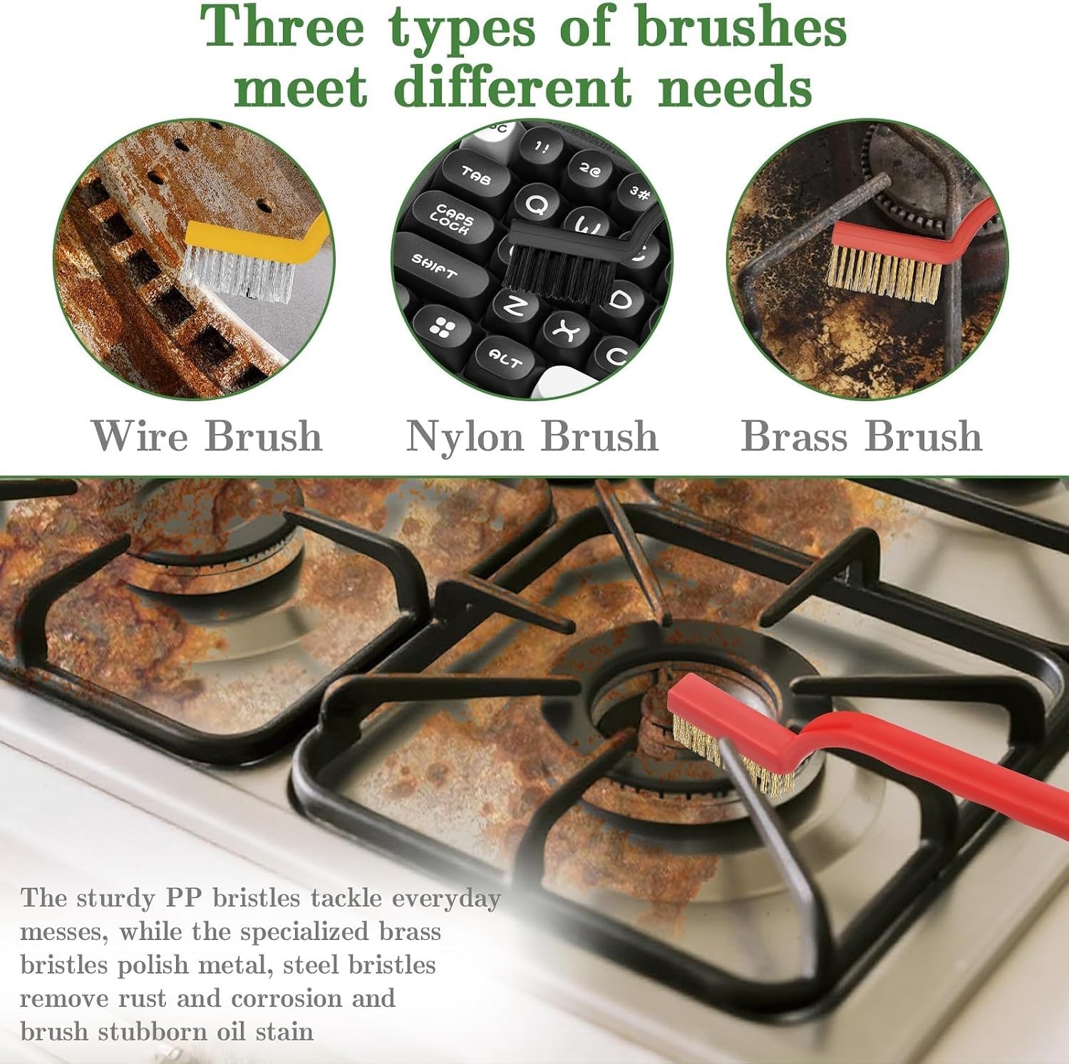 15-Piece Multifunctional Crevice Cleaning Brush Set for Home & Bathroom