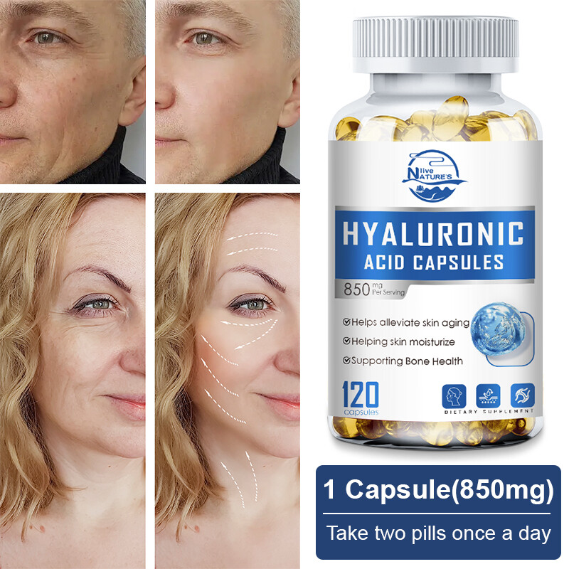 Hyaluronic Acid Anti Aging Hydrating Capsules Wrinkles Fine Lines Joint Health