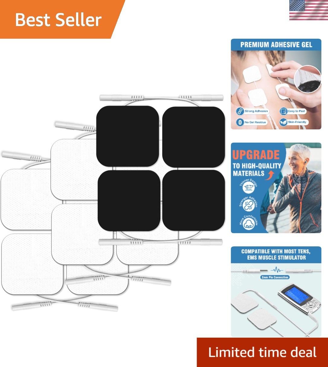 Medical-Grade TENS Electrode Pads 12pcs – Perfect for Daily Electrotherapy