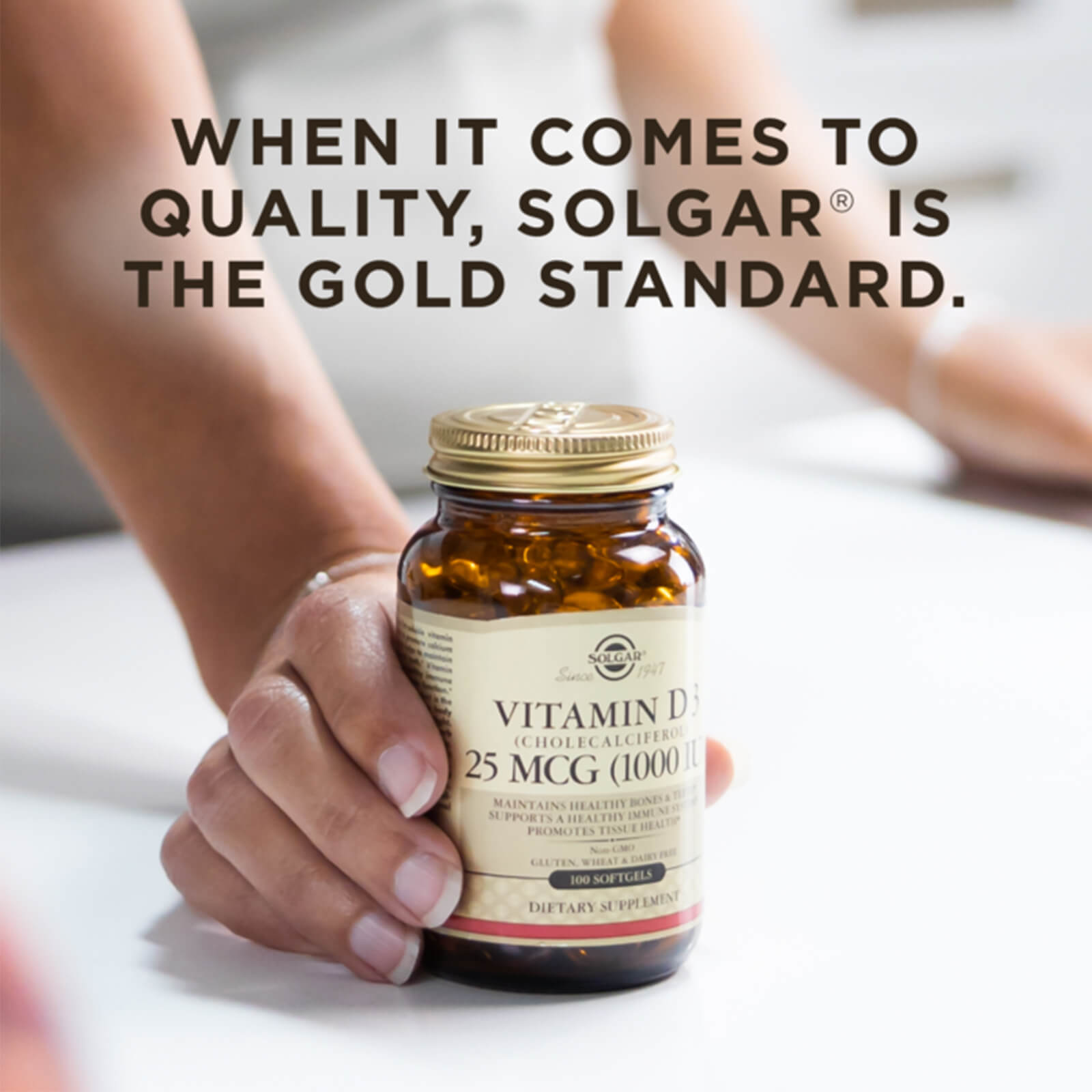 Solgar Vitamin D3 Cholecalciferol 25 mcg 1000 IU 250 Softgels