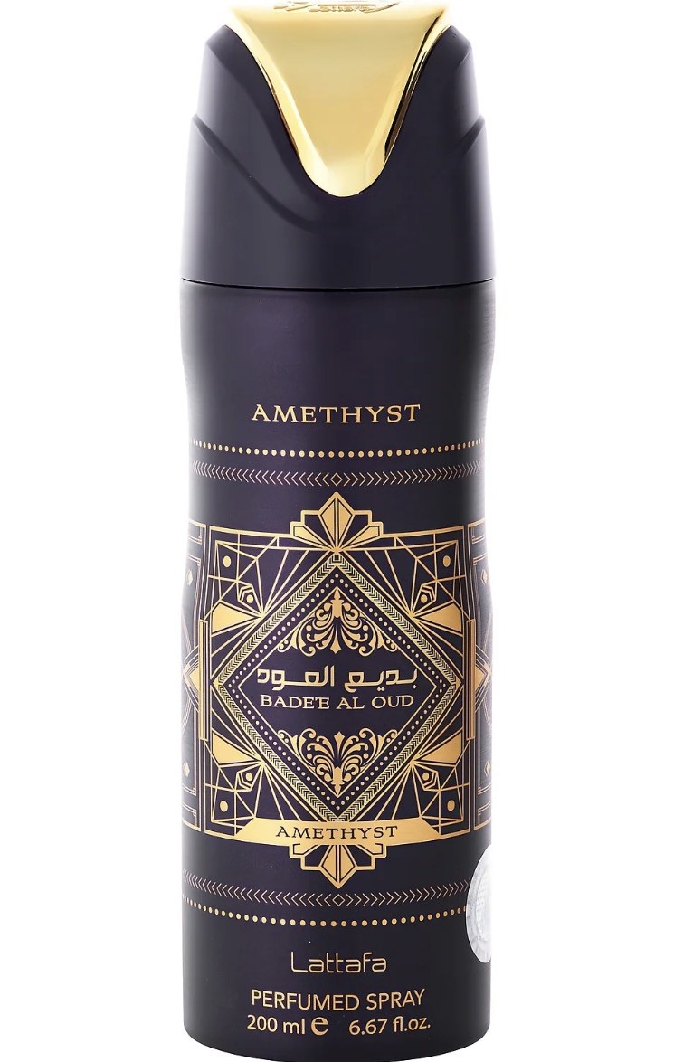 Lattafa Badee Al Oud Amethyst Perfumed Deodorant Spray Unisex 6.67oz/200ml
