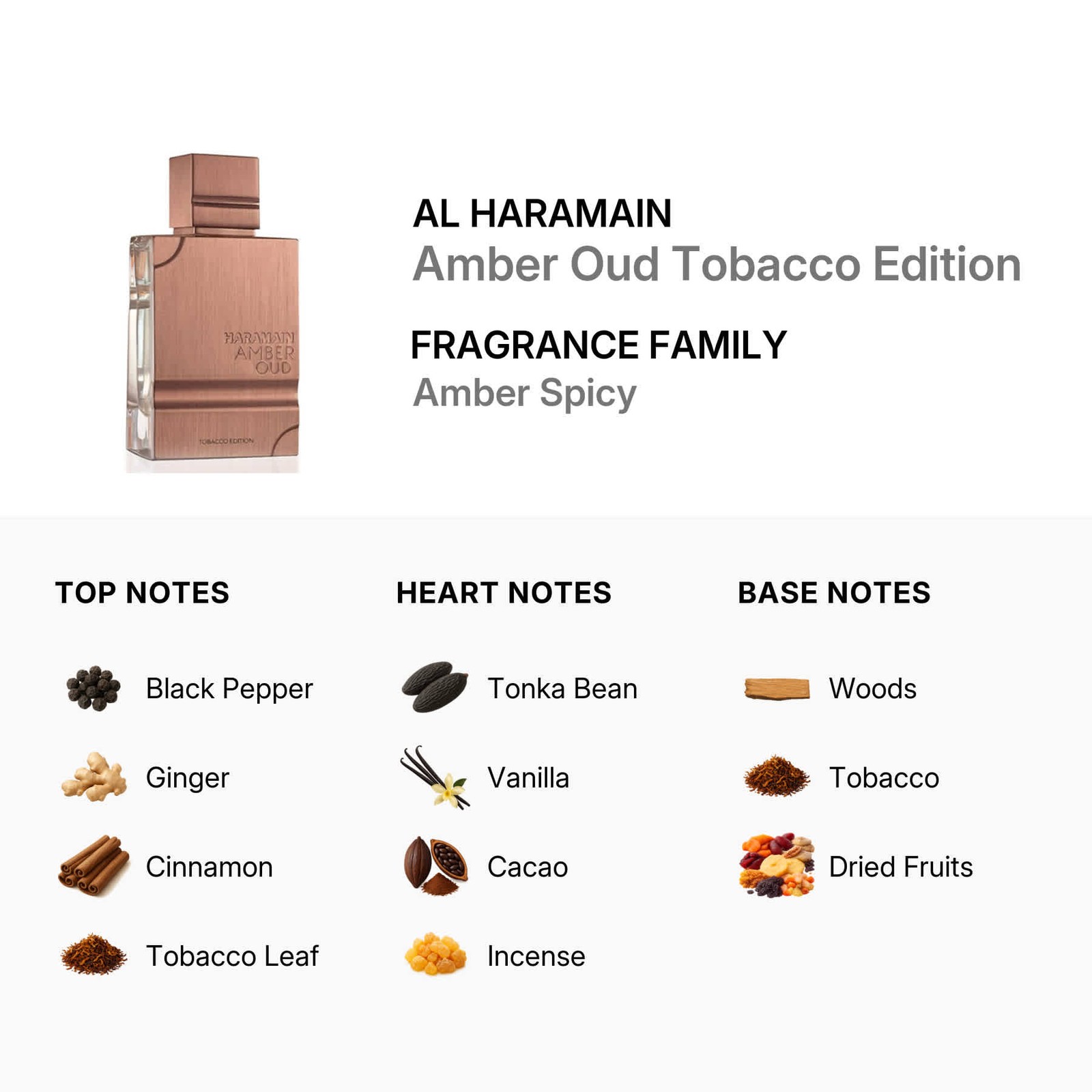 Al Haramain Amber Oud Tobacco EDP Spray 2 oz (Tester) Fragrances 6291106811209