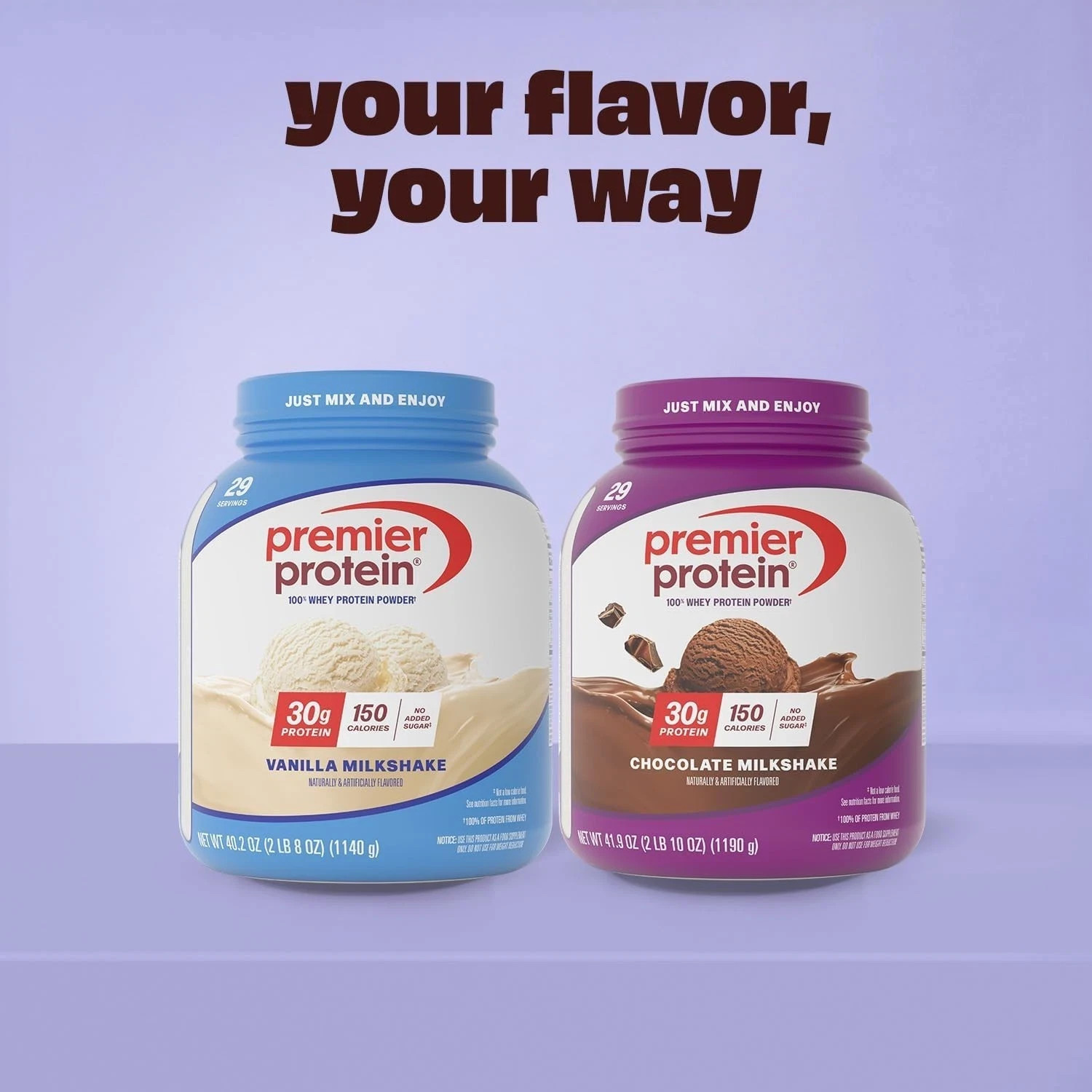 Premier Protein Powder, Chocolate Milkshake, 30g Protein, 1g Sugar, 41.9oz