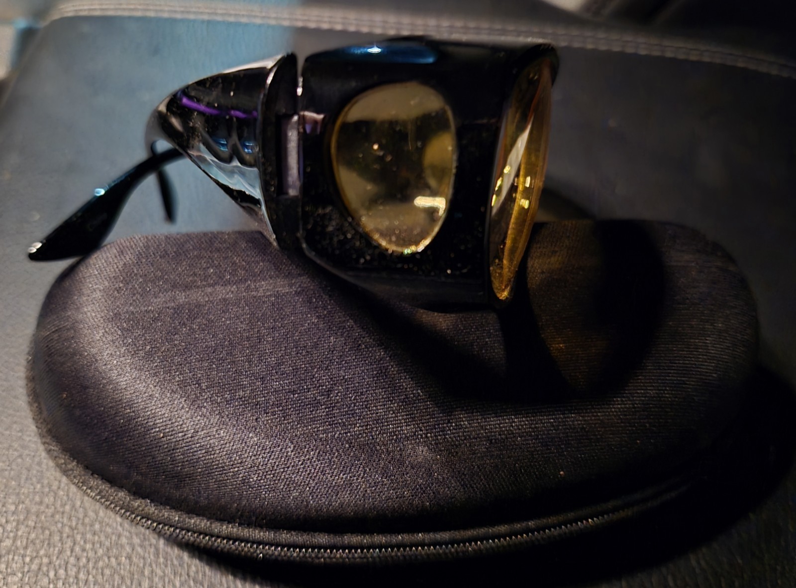 Yogo Vision, Adult Unisex Fit Over Driving Glasses With Yellow Lenses, With Case