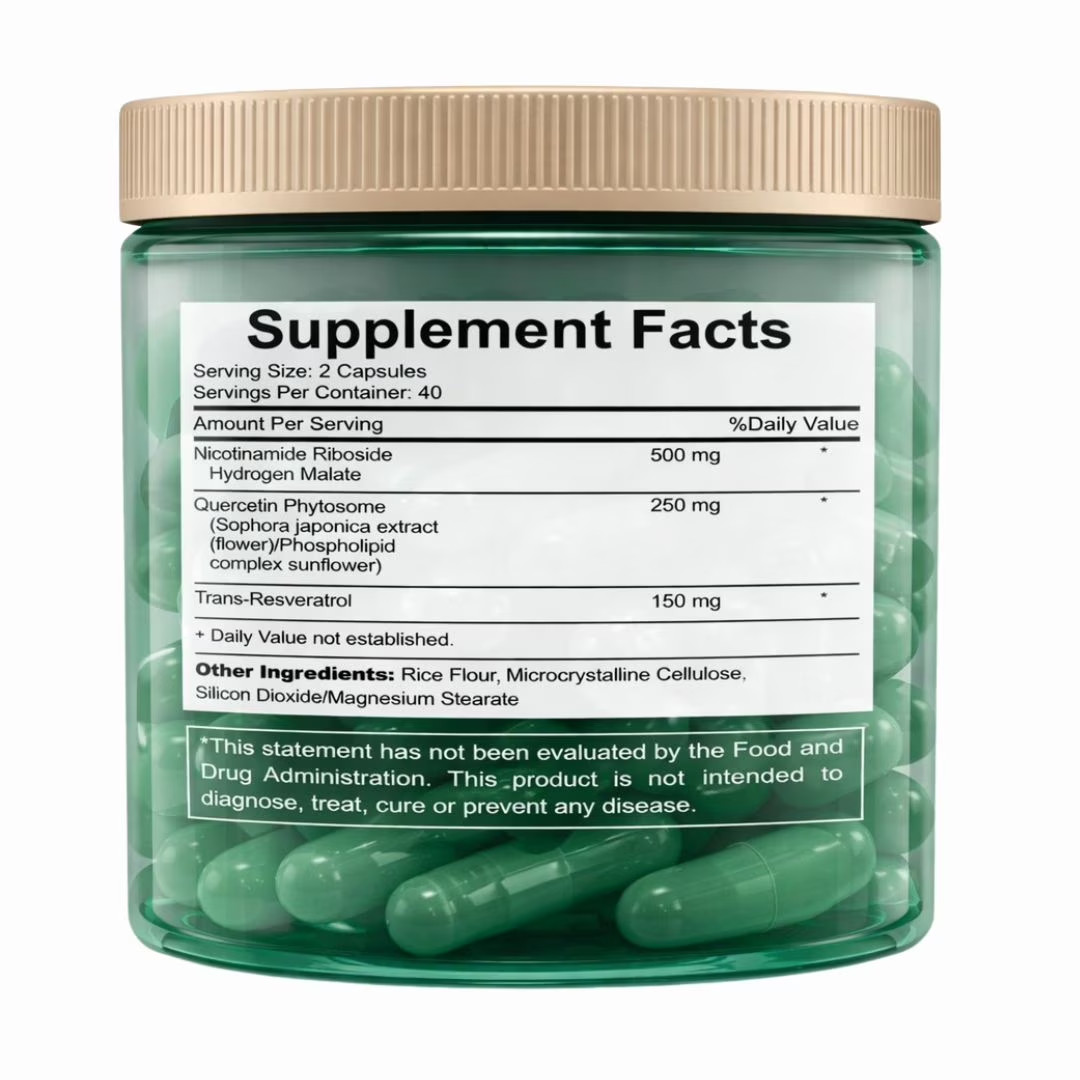 DEZEN NAD+ Supplement Alternative, Liposomal Nicotinamide Riboside/Resveratrol &