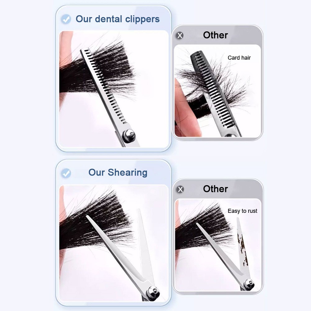 2PCS Pro Hair Cutting Scissors Set – Thinning Shears | Barber Salon & Home Use
