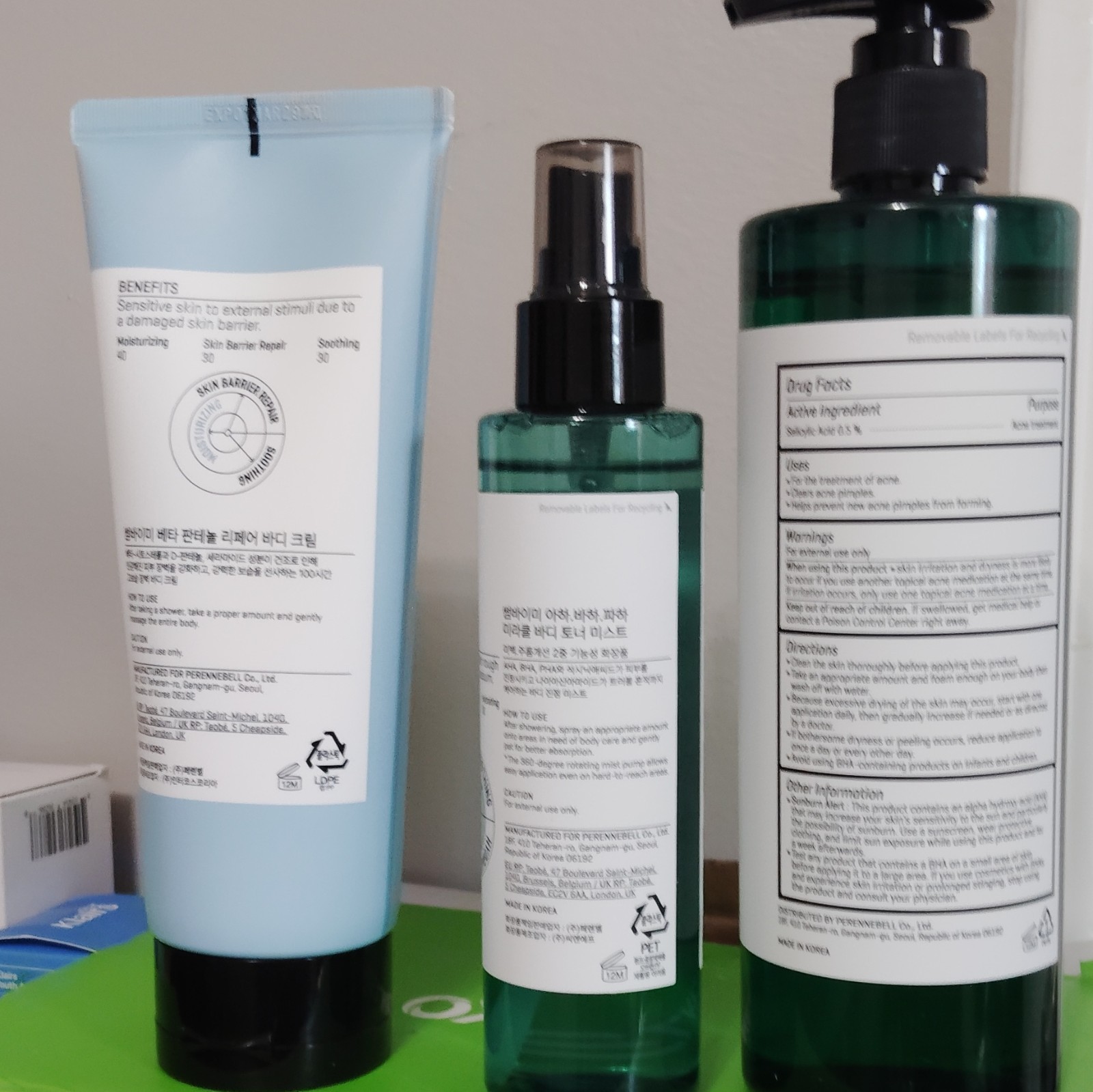 SOME BY MI AHA.BHA.PHA 30 Days Acne Body Set Cleanser + Beta Panthenol Cream