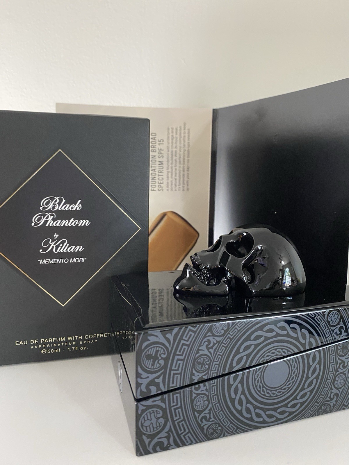 Kilian Black Phantom EDP With Coffret Vaporisateur Spray, MEMENTO MORI, 1.7 OZ