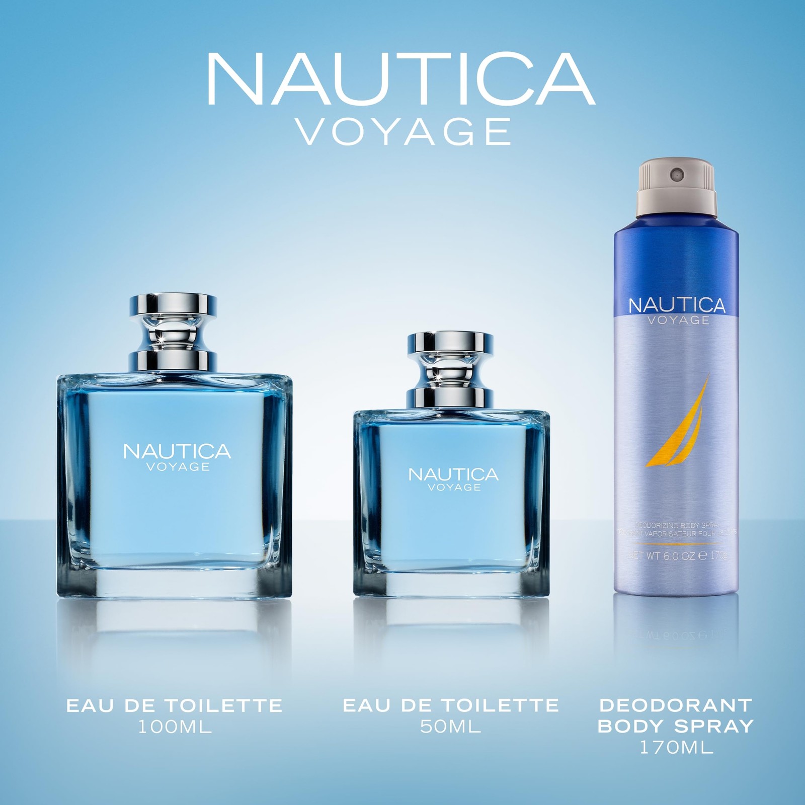 Nautica Voyage Eau De Toilette, Cologne and 3.4 Fl Oz (Pack of 1), Multi