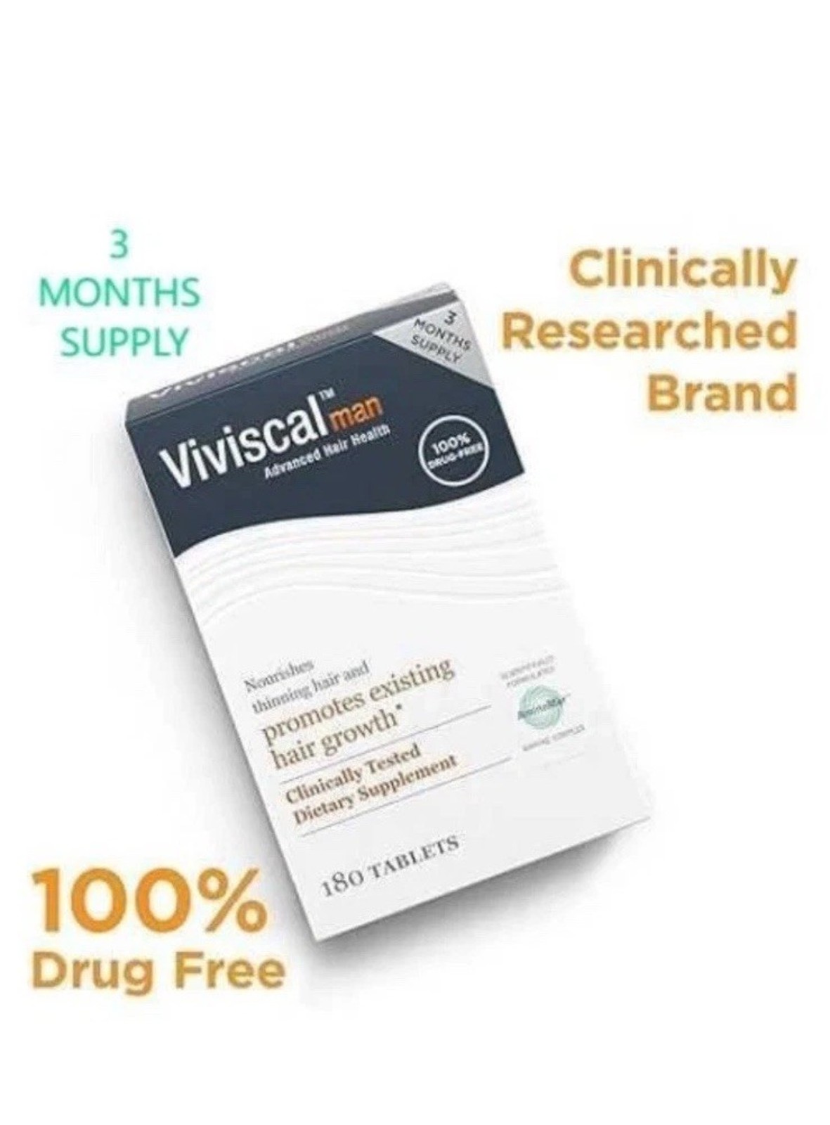 viscal Vi Men’s Hair Supplements Growth 180 Tablets – 3 Month Supply