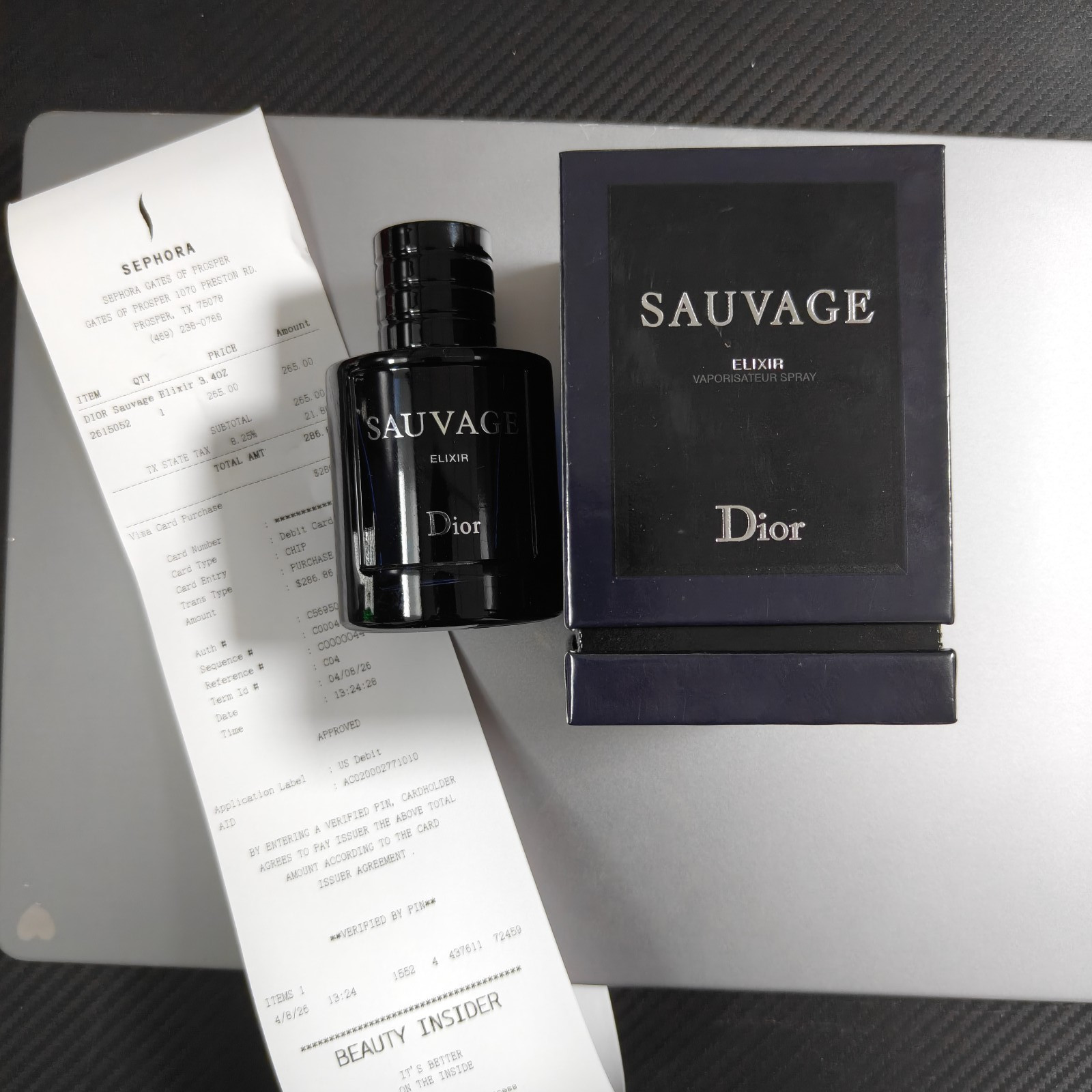 DIOR Sauvage Elixir 3.4OZ With receipt