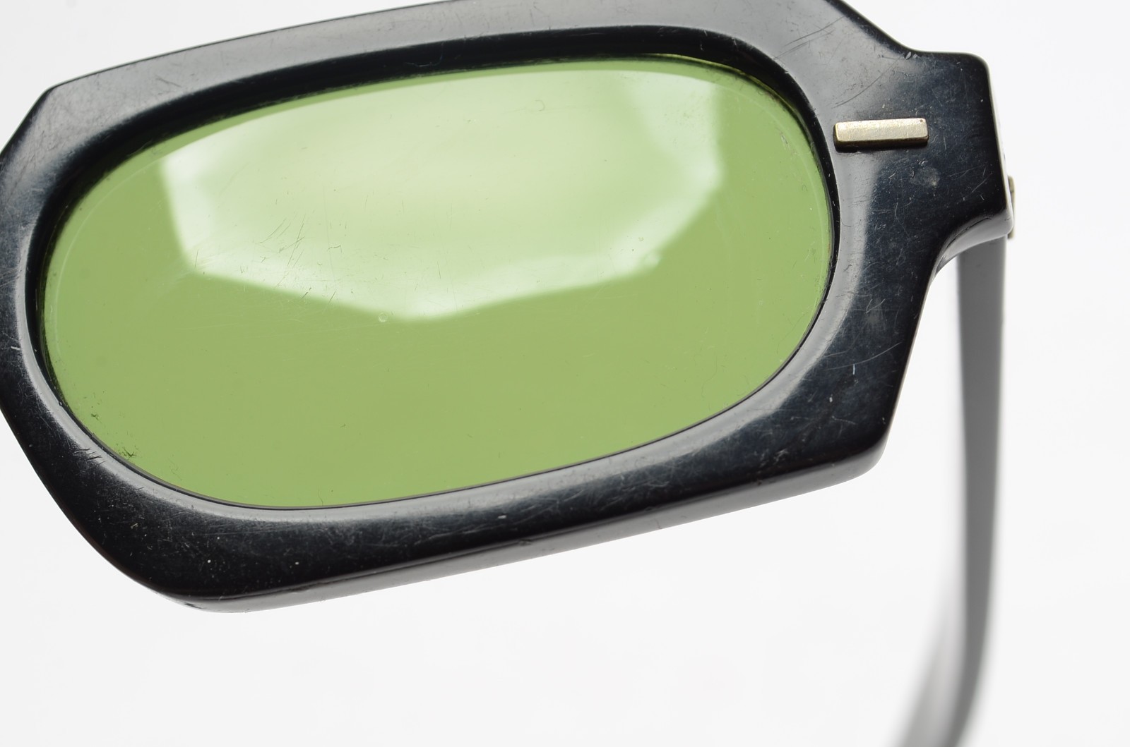 Vintage Cool-Ray Polaroid #120 Black Green Lens Sunglasses w/ Ray-Ban Case