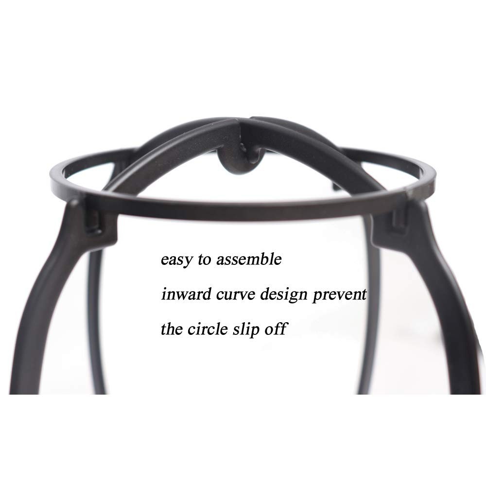 2PCS Wig Stand Portable Collapsible Holder Durable Display 13.8″ Black