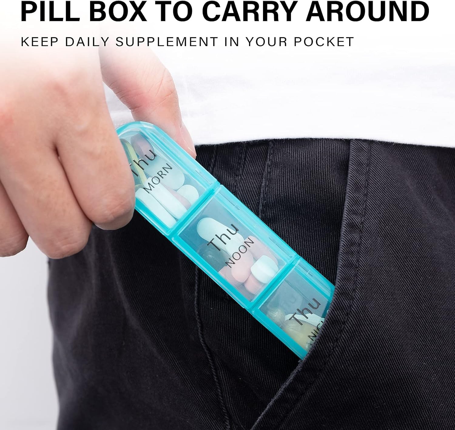 1 Weekly Pill Box Organizer 3 Times a Day 7 day Organizer Case Medicine Storage