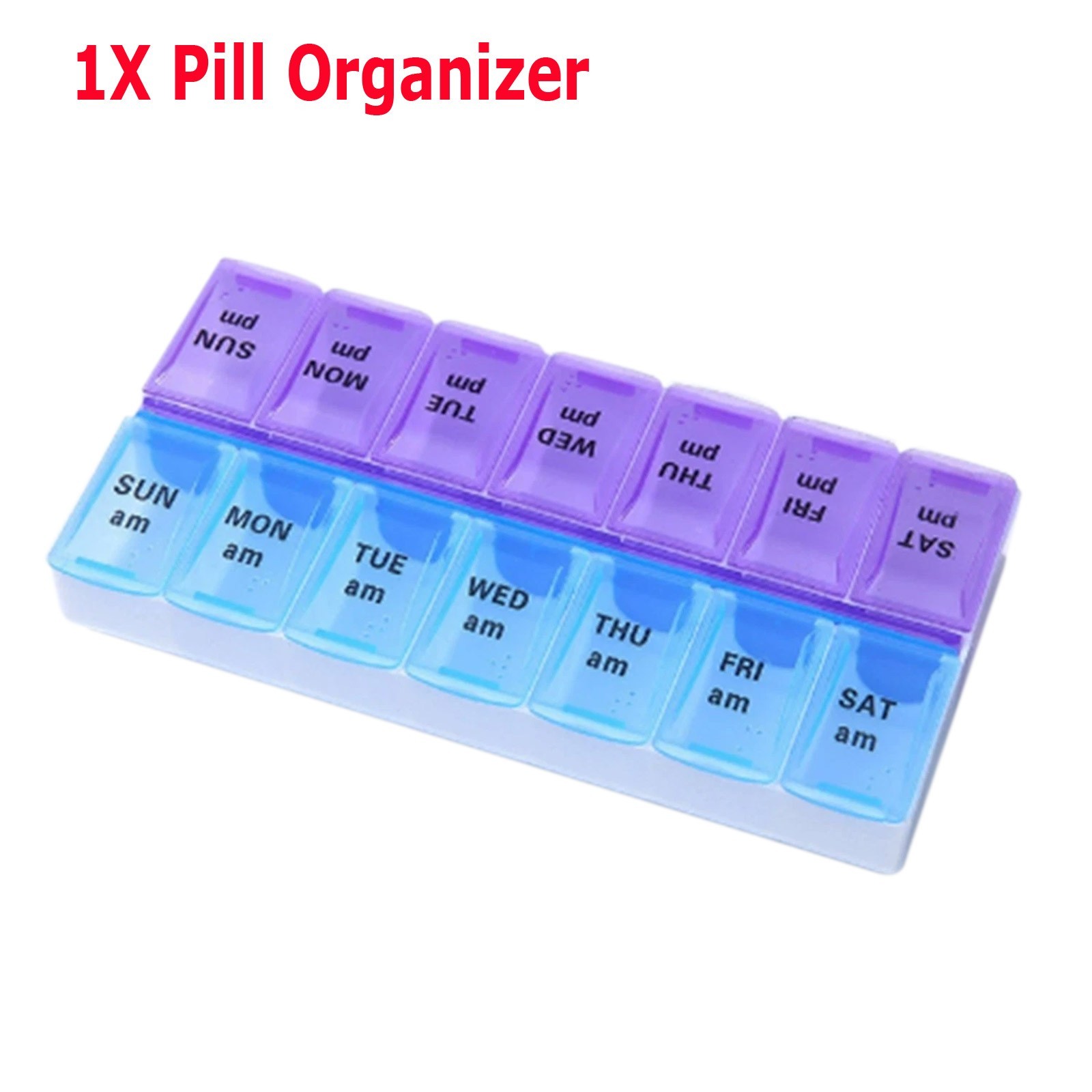 1~3 PC Weekly Pill Box Organizer Twice a Day 7-Day AMPM Medicine Organizer Case