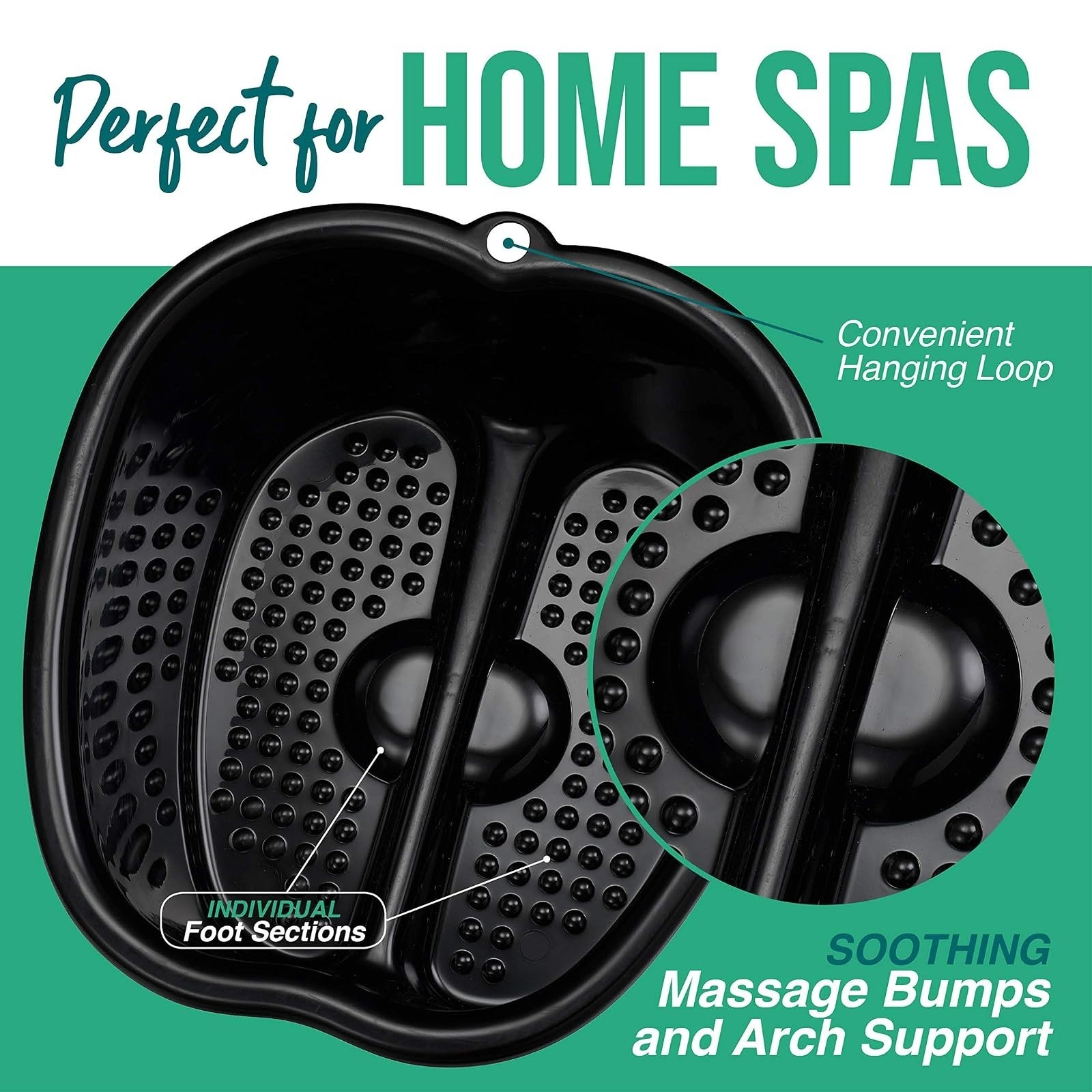 AllSett Health Foot Soaking Bath Basin – Large Spa Treatment for Feet