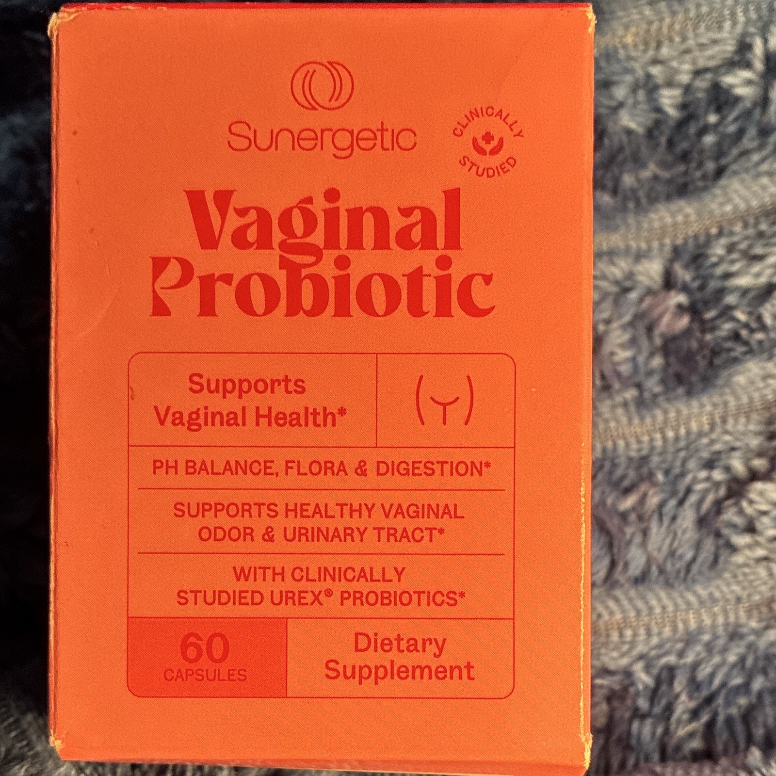 Sunergetic Vaginal Probiotic 2 Billion CFU 60 Capsules Exp 01/27