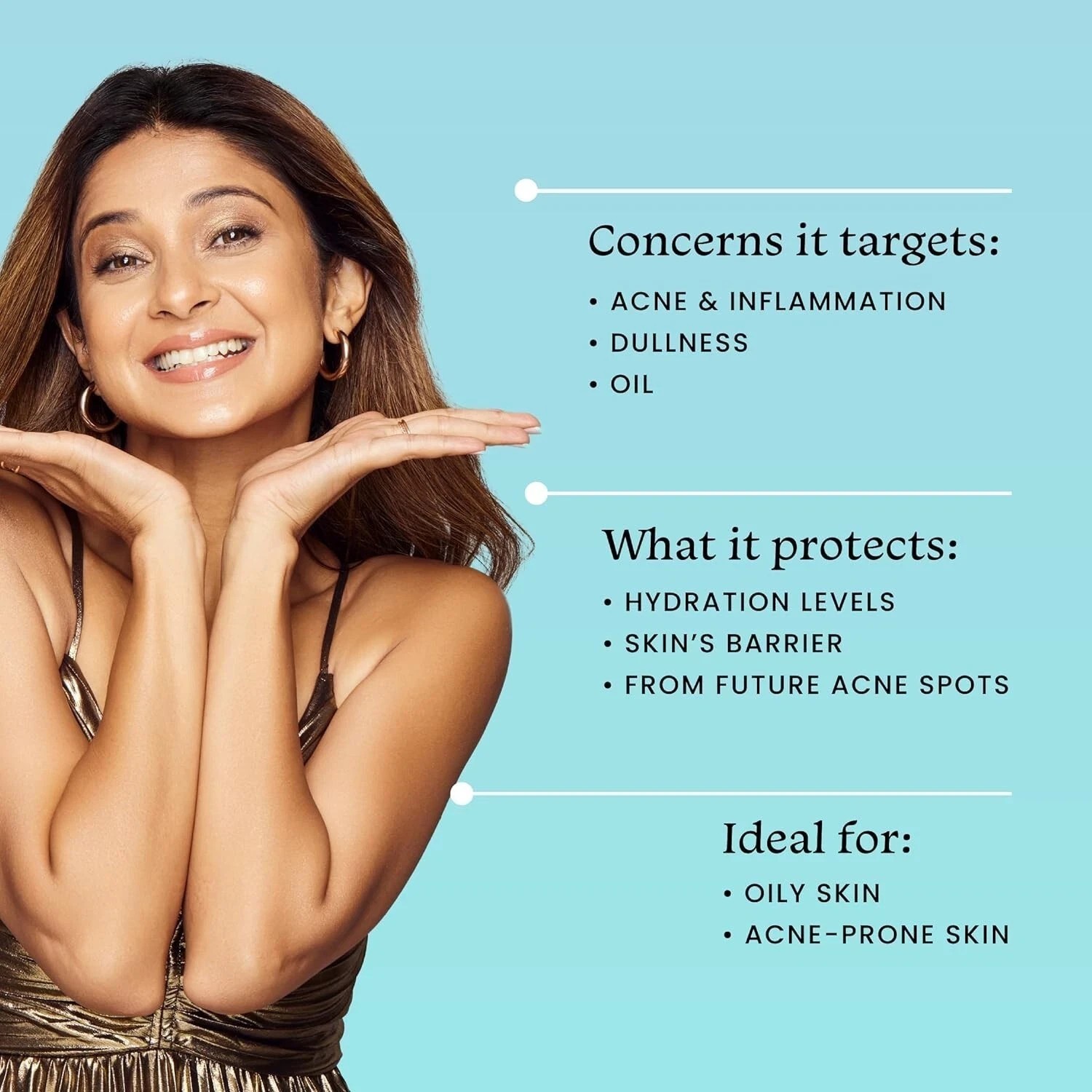 Foxtale Oil Free Moisturizer with Hyaluronic Acid / Acne-Prone Skin / 100g