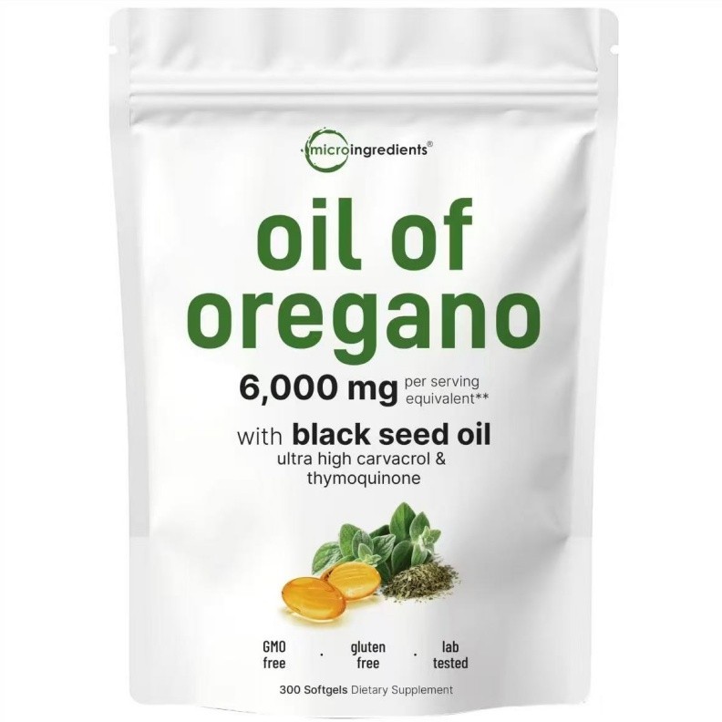 Micro Ingredients Black Seed Oil 6,000mg with Oil of Oregano, 300 Softgels