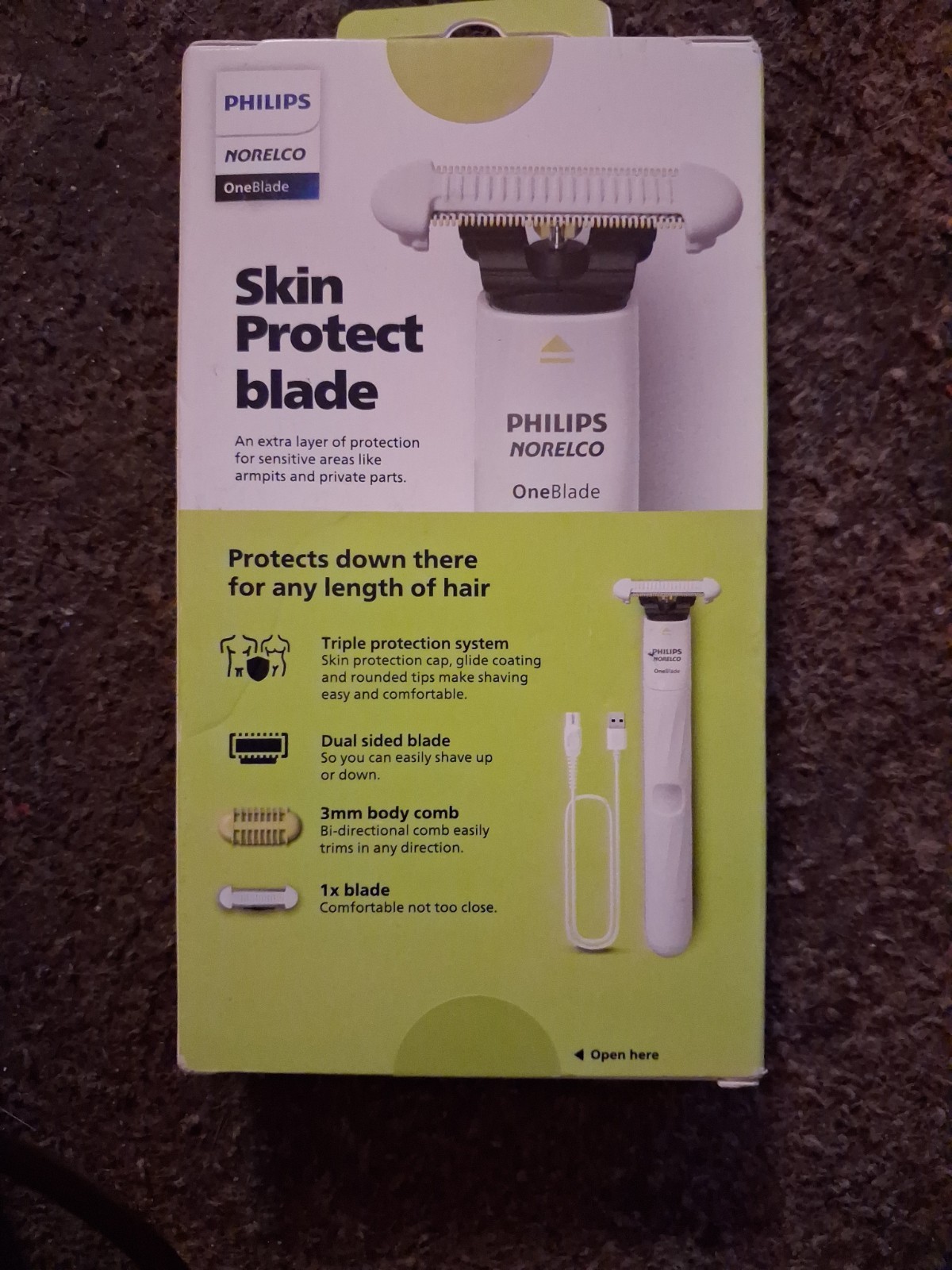 Philips Norelco OneBlade Intimate SkinProtect Blade Trim and Shave QP1924/70
