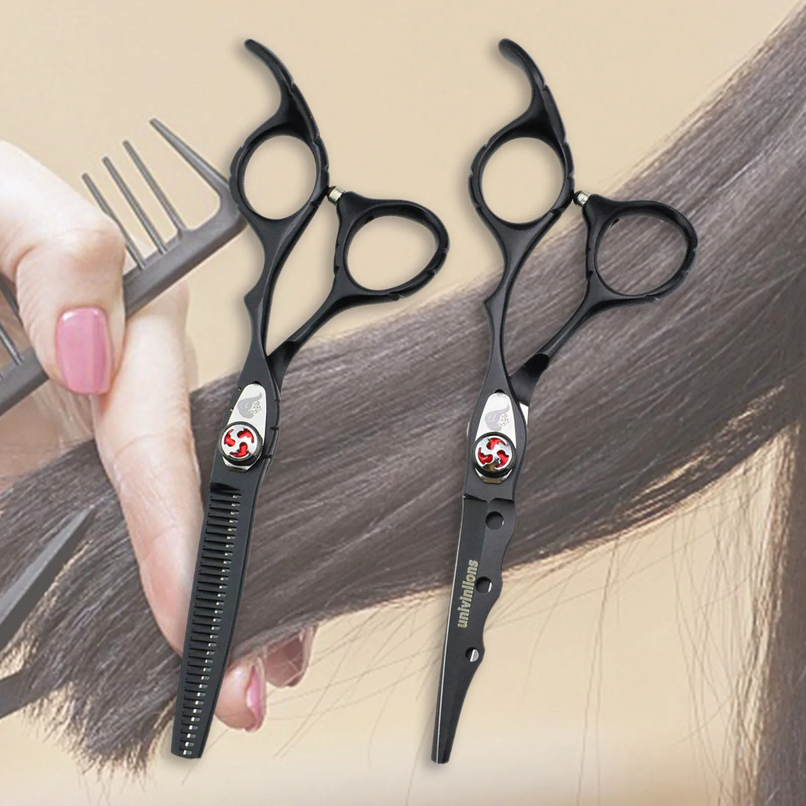 6″ 6cr13 Alloy Hairdressing Scissors Black Red Green Purple White Hair Cutting S