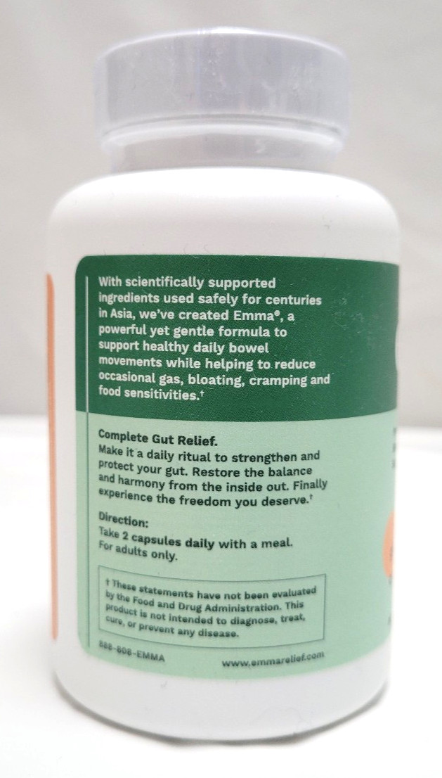 Emma Enclave BioActives Digestive Gut Support Supplement 60 Capsules Exp 5/2027
