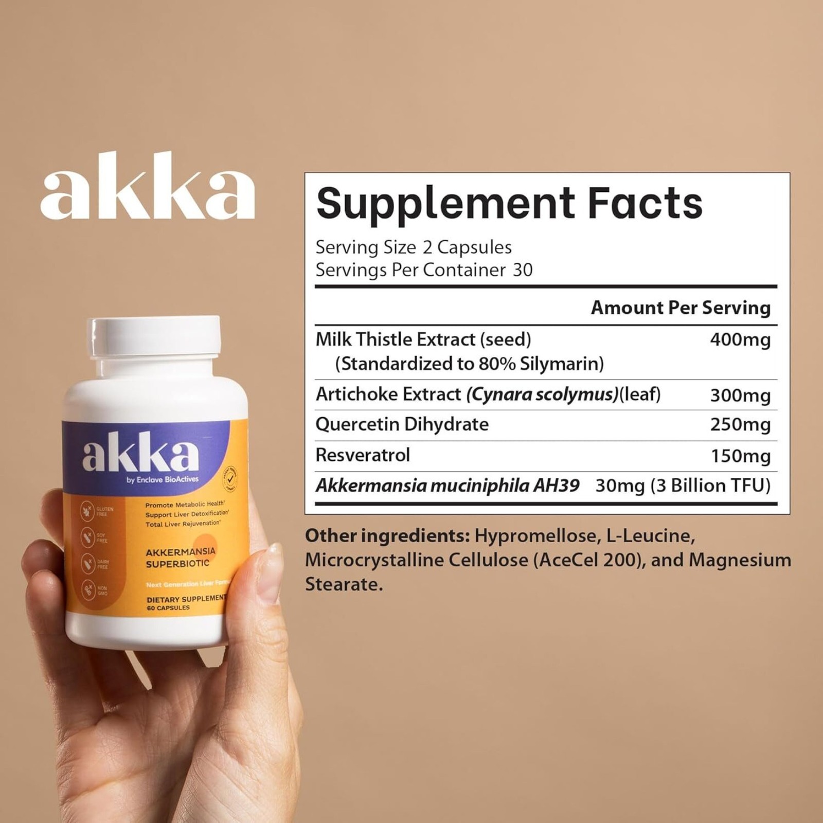 AKKA Premium Liver Cleanse Detox Repair Superbiotic,Gut Health Milk Thistle new