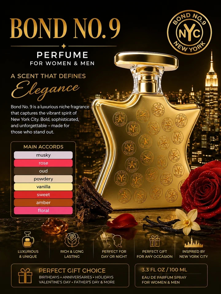 Bond No.9 New York Signature Perfume 100 ml/3.3 oz Eau de Parfum, SEALED, NIB