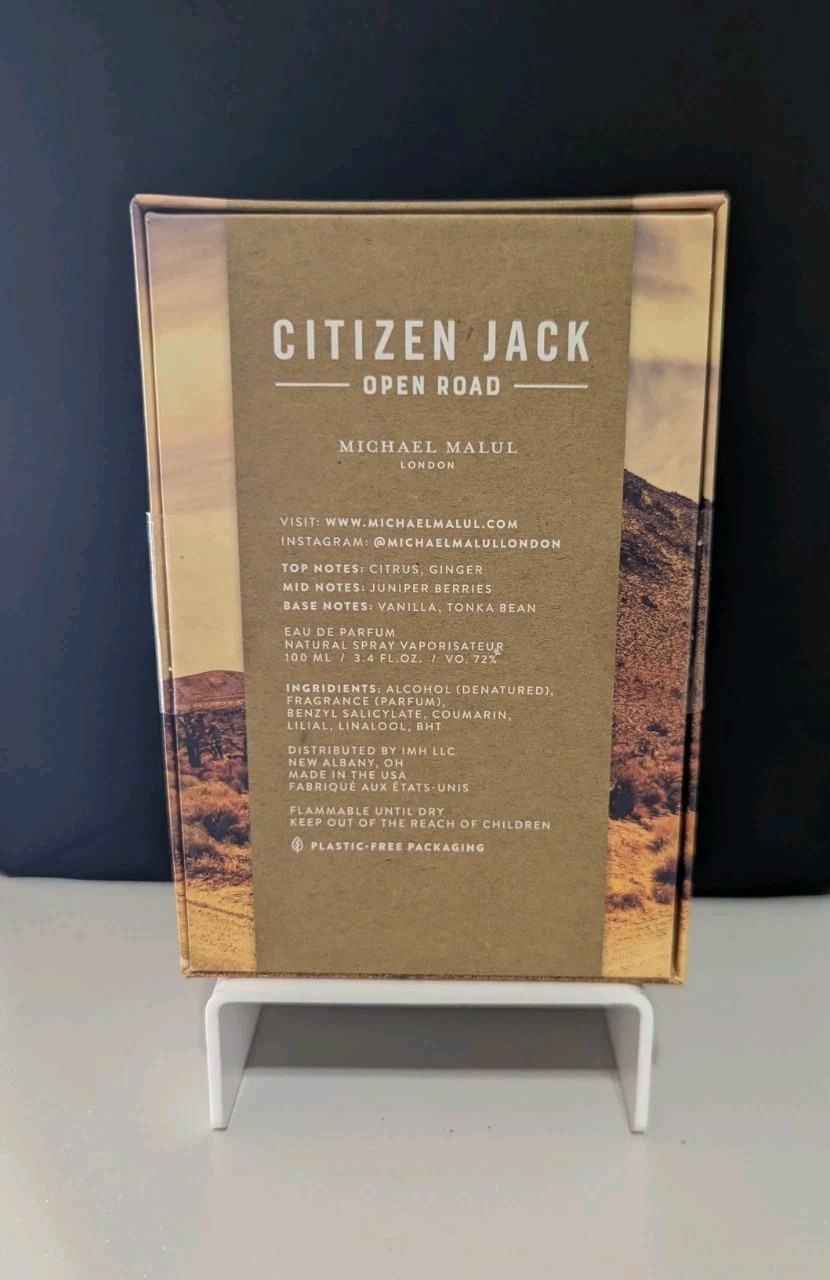 Citizen Jack Open Road By Michael Malul London Eau De Parfum 3.4 FL OZ