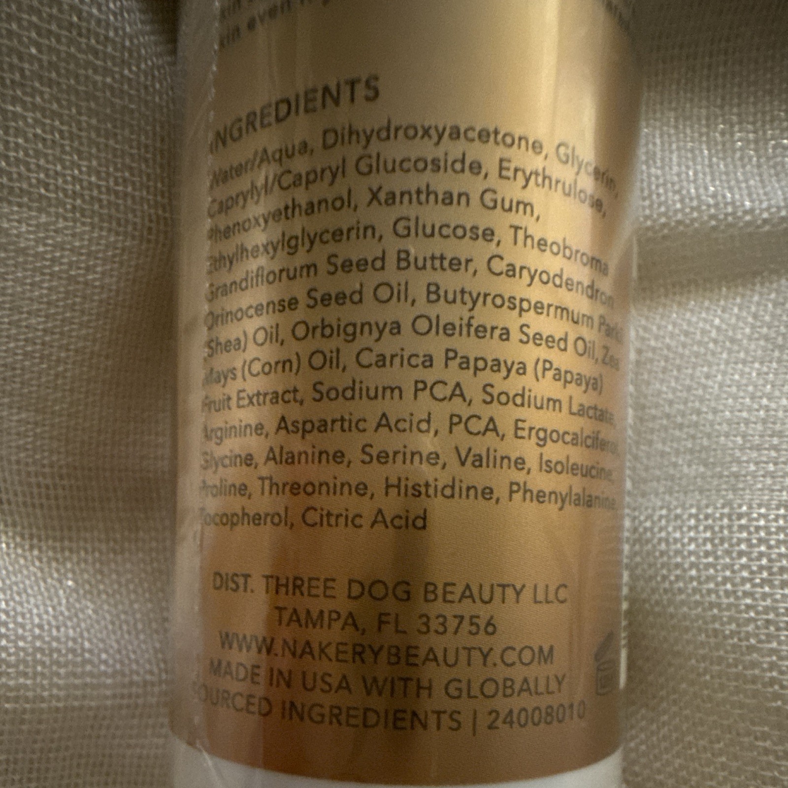 Nakery Beauty Multi-Vitamin Tanning Treatment Serum Face & Body 3.0 fl oz SPF 0