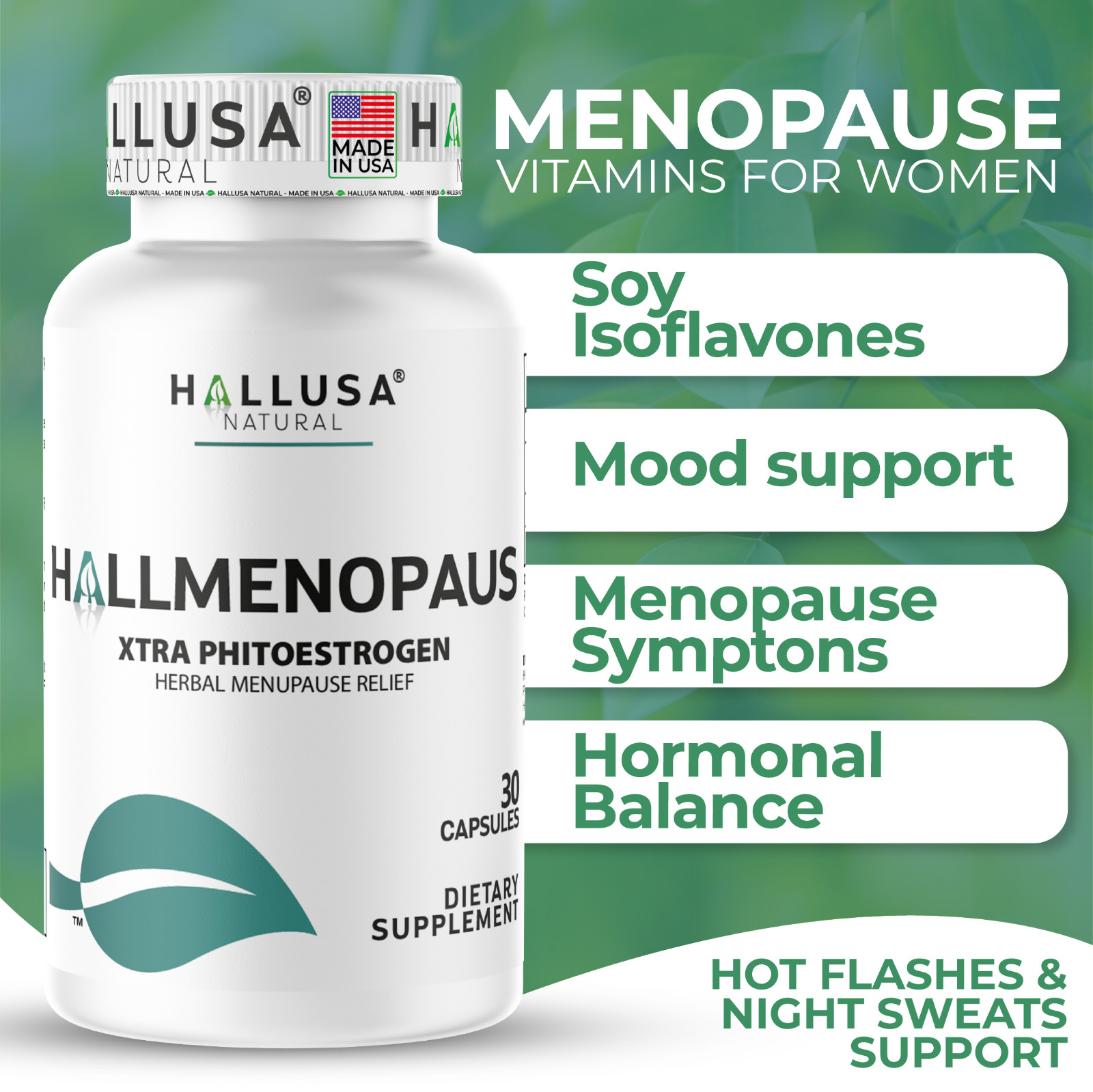 HALLMENOPAUS – Menopause Support – Hormone Balance – 30 Caps