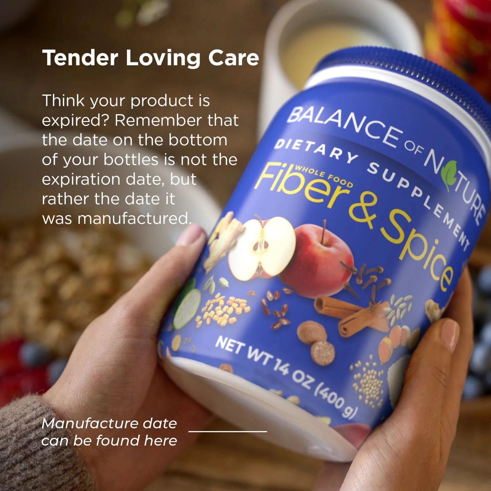 Balance of Nature-Fiber & Spice-Dietary Supplement 14oz Canister