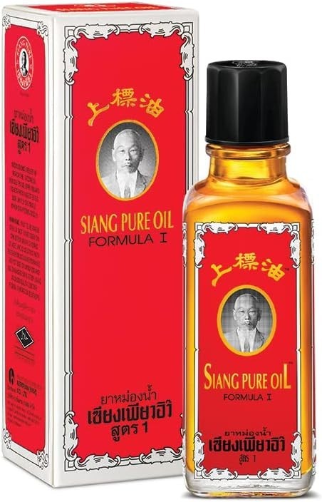 Siang Pure Formula 1 Herbal Oil Red 25ml – Thai Massage Liquid ( Pack 1,2,3 )