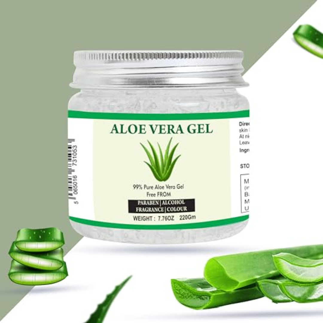Aloe Vera Gel | 100% Pure Natural Aloe Gel | For Moisturizing Face Skin & Hair